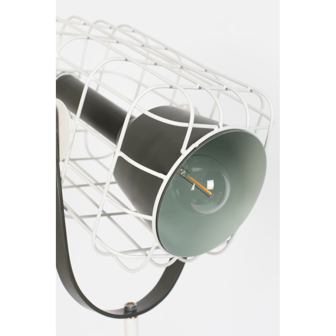 White Label Living Vloerlamp Cage Wit