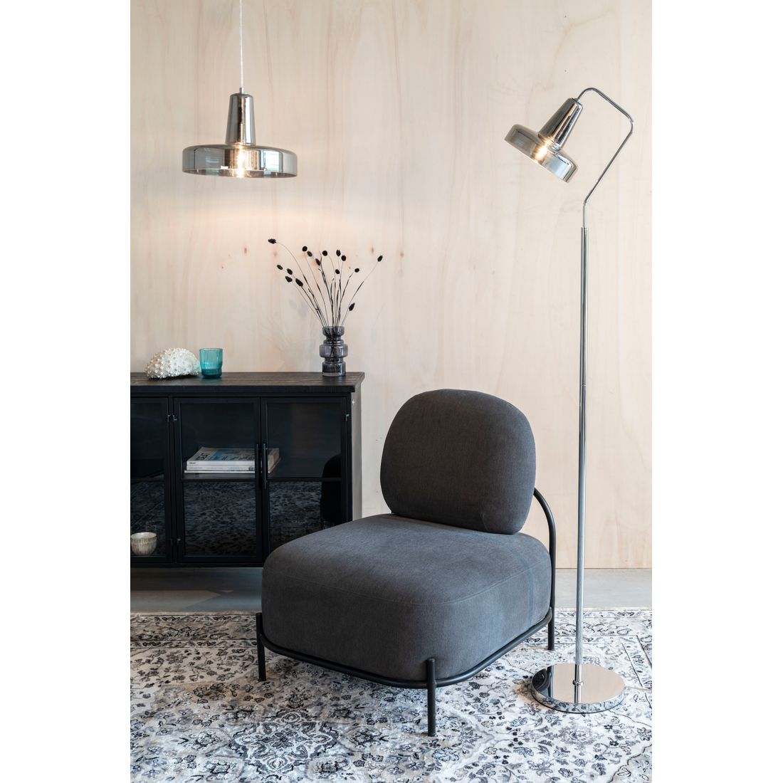 White Label Living Vloerlamp Anshin Smoke