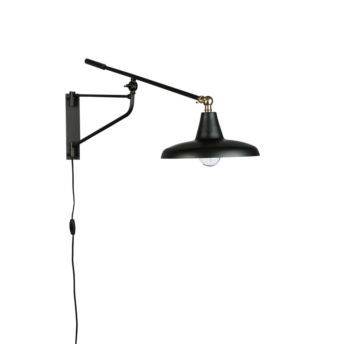 Dutchbone Wandlamp Hector Zwart