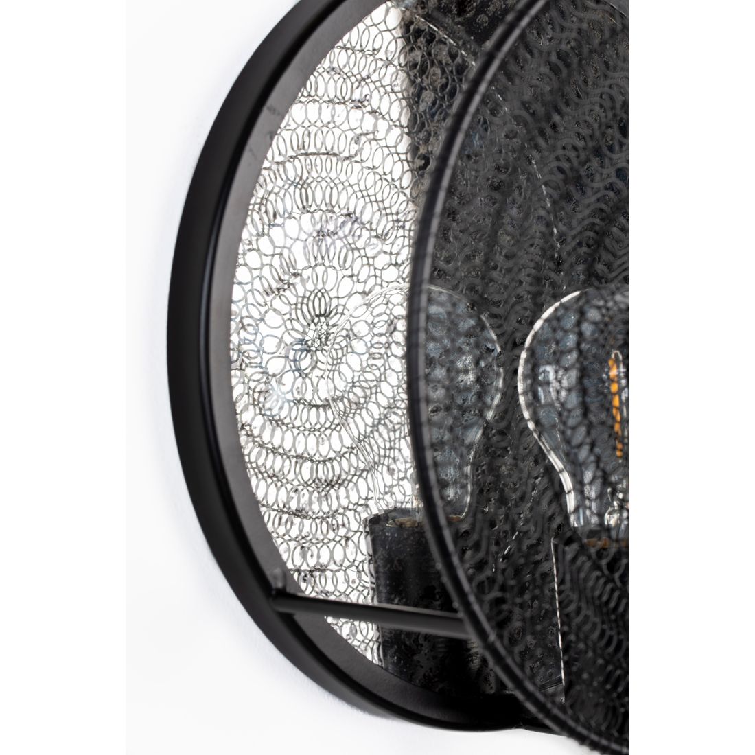 White Label Living Wandlamp Lea Zwart