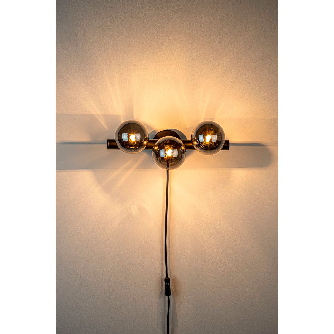 White Label Living Wandlamp Monica Smoke