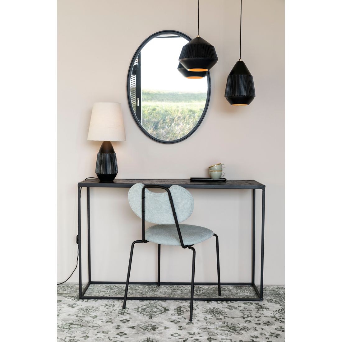 White Label Living Hanglamp Aysa Zwart Breed