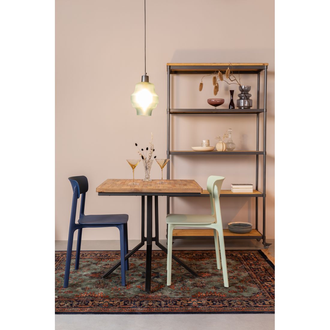 White Label Living Vloerkleed Raz 160x230cm Groen