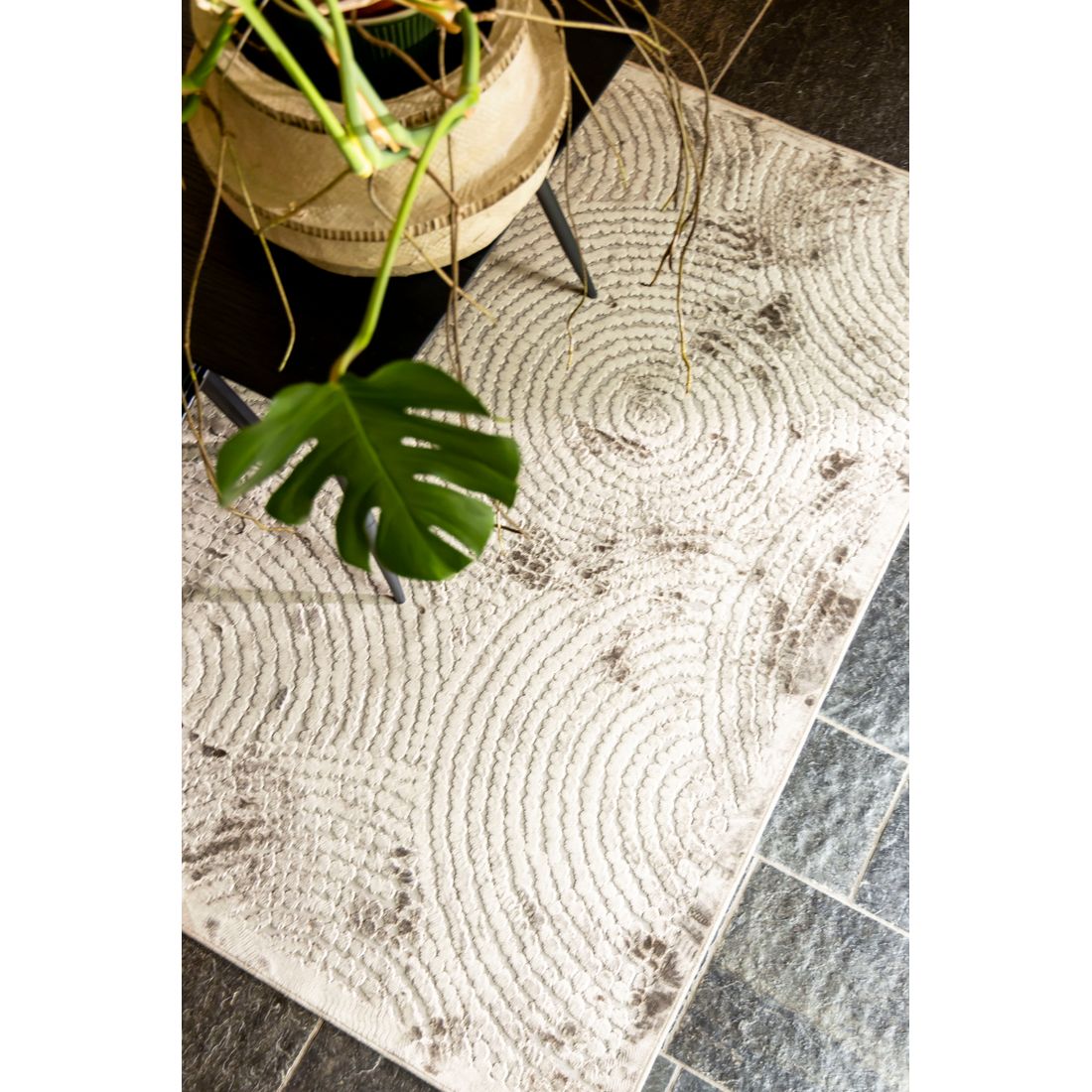 Dutchbone Vloerkleed Dots Karamel Bruin 170x240cm