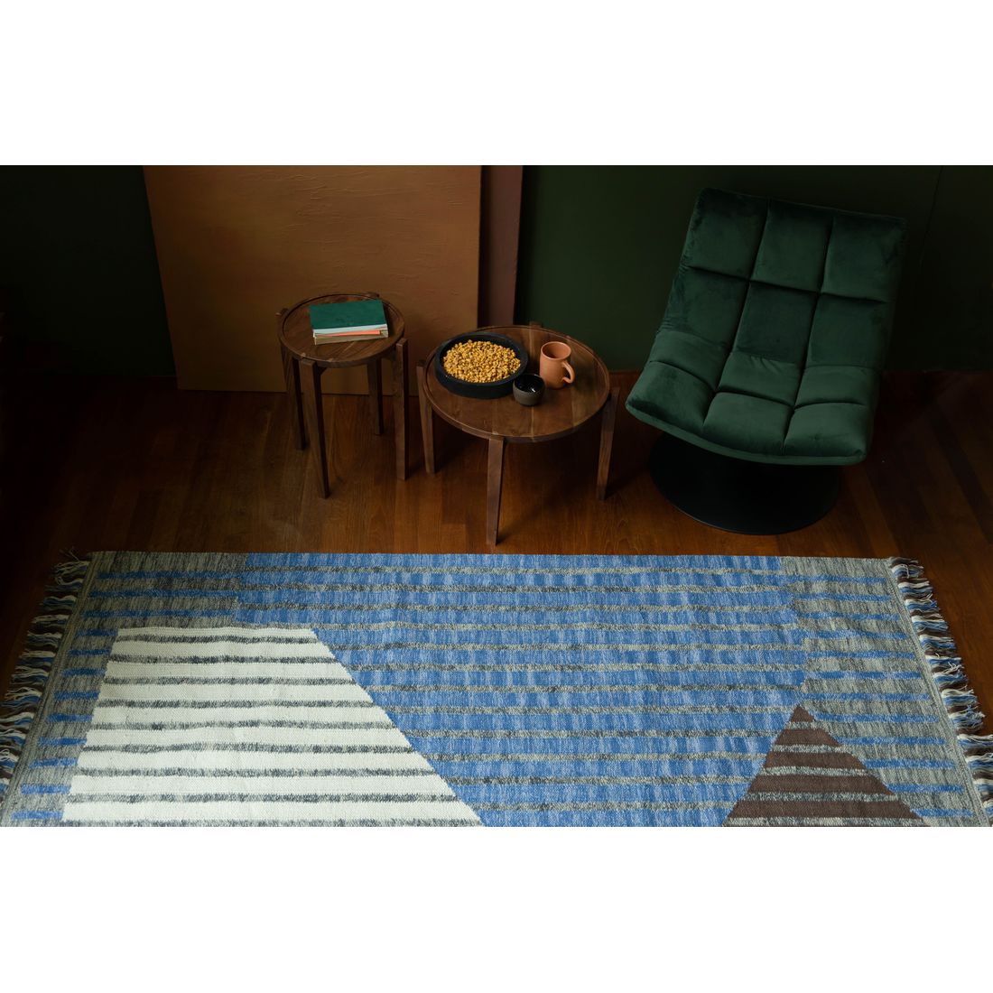 Dutchbone Vloerkleed Hampton Blauw 160x230cm