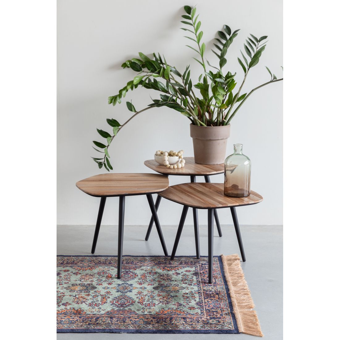 White Label Living Vloerkleed Raz 240x80cm Groen