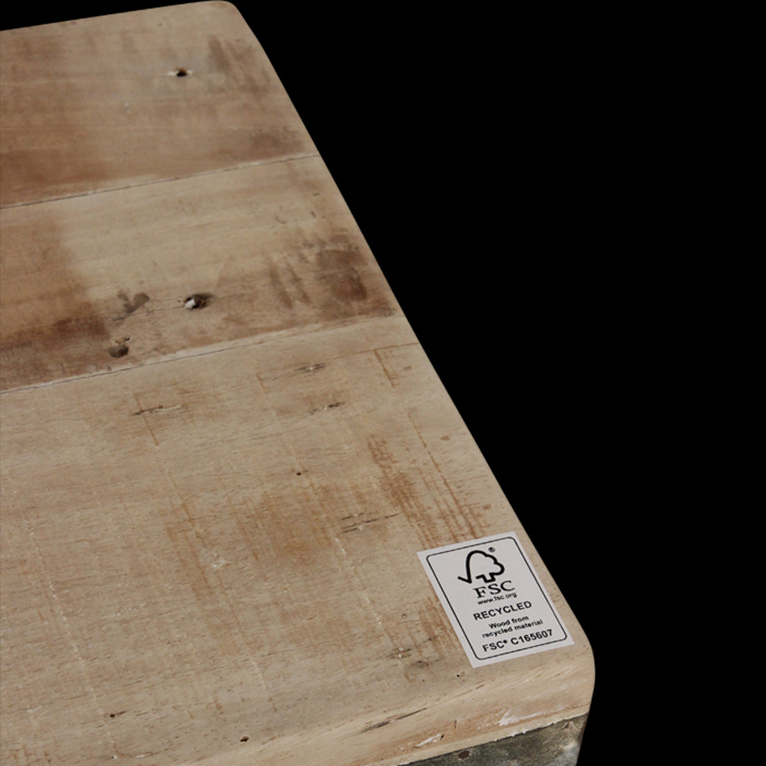 Raw Materials Limewash Inklapbare Eetkamerbank - Fsc-Gerecycled Hout - 120cm