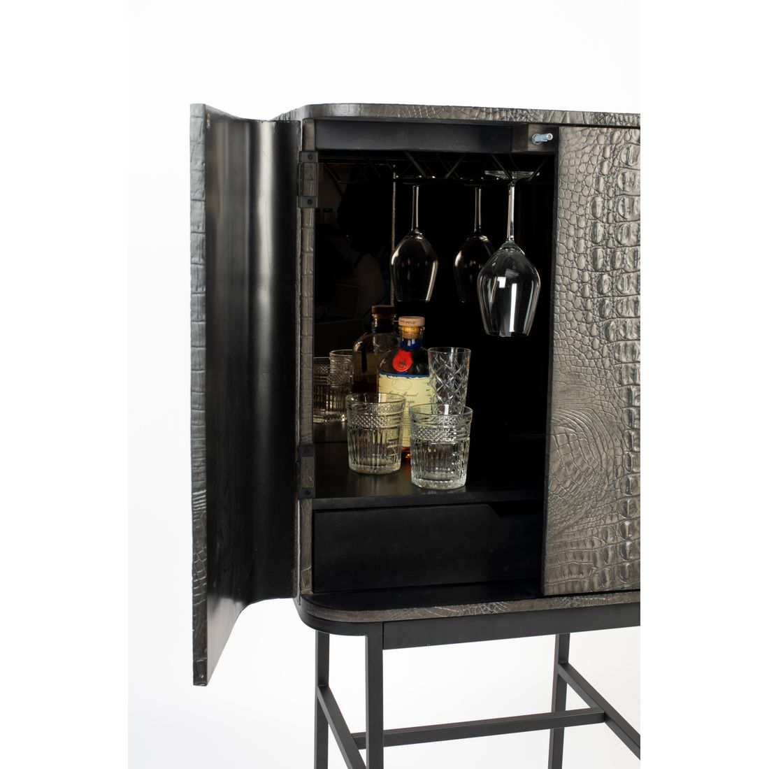 Bold Monkey Wijnkast Ava Morgana Krokodillenleer