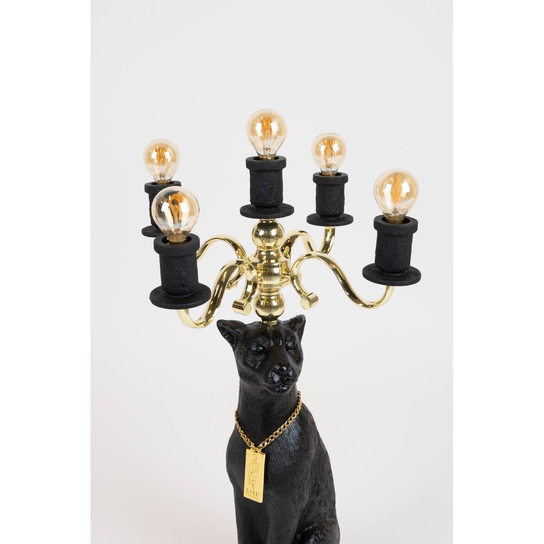 Bold Monkey Vloerlamp Proudly Crowned Panther Zwart