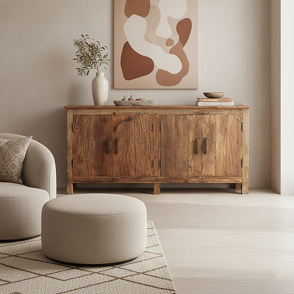 Raw Materials Dressoir Farmwood 4-deurs Gerecycled Hout