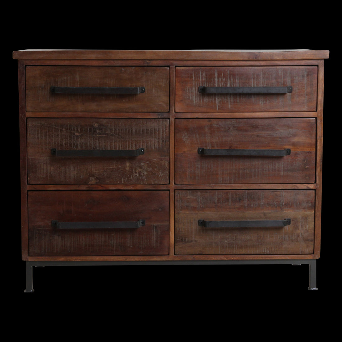 Raw Materials Dressoir Hout Bruin 6 Lades