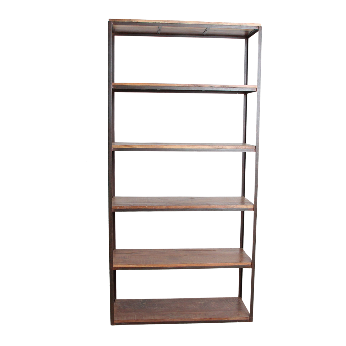 Raw Materials Boekenkast Fabriekshoog IJzeren Rek Met Houten Planken
