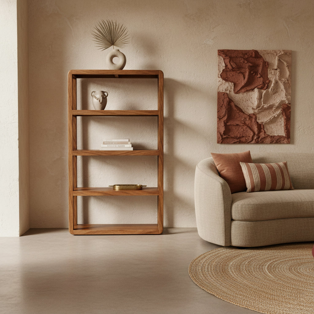 Raw Materials Boekenkast Bullnose Mangohout