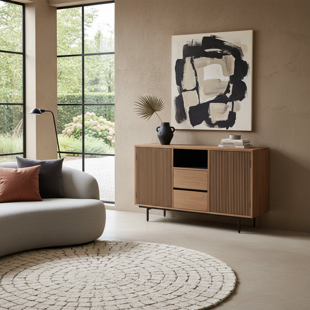 Raw Materials Dressoir Rhythm 140x45cm Teakhout