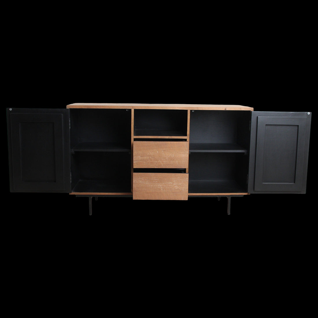 Raw Materials Dressoir Rhythm 140x45cm Teakhout
