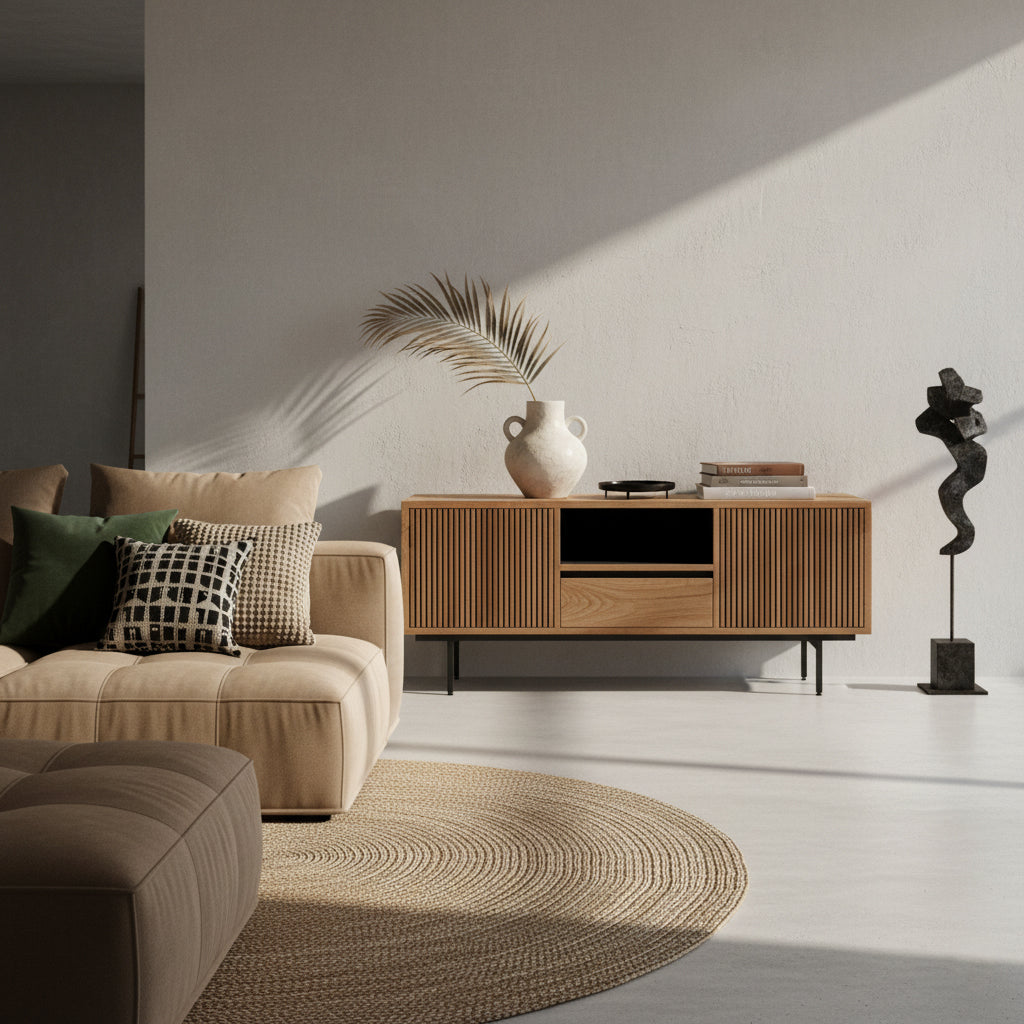 Raw Materials Tv-Meubel Rhythm 140x45cm Teakhout