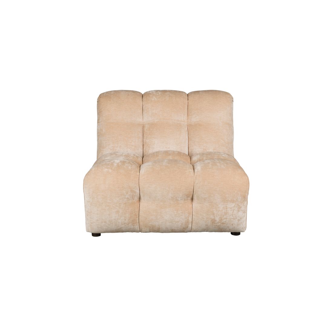 Dutchbone 1.5-zits Bank Hackman Velours Beige - KwaliteitWonen.nl