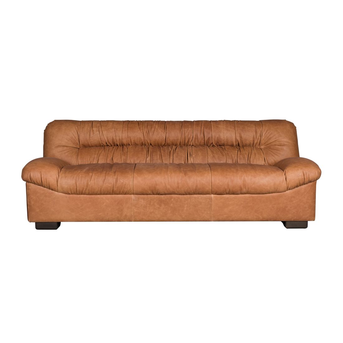 Dutchbone 3-zits Bank Douglas Wax Leer Cognac - KwaliteitWonen.nl