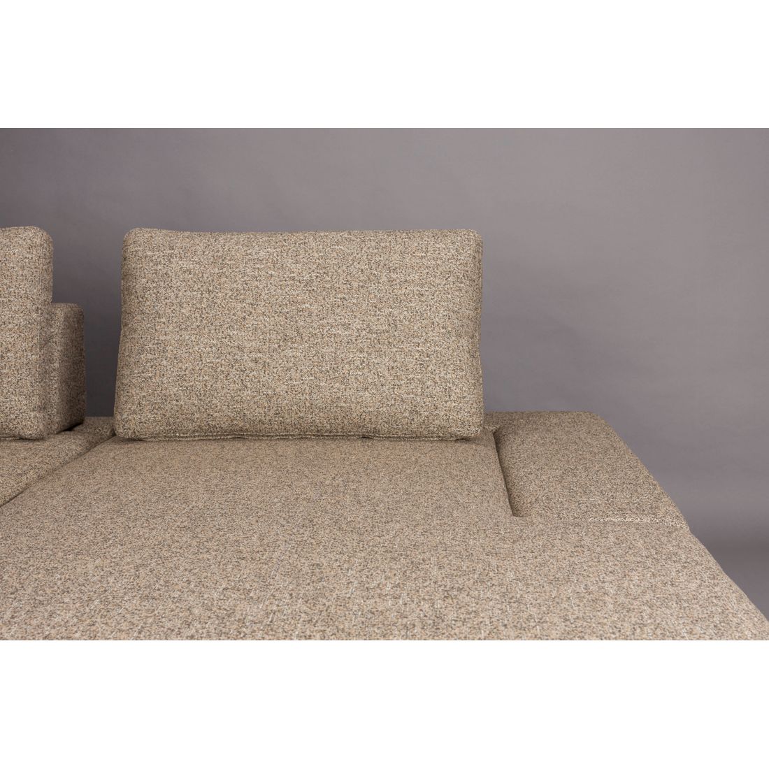 Dutchbone 3-zits Bank Shelly Beige + Chaise Longue Rechts - KwaliteitWonen.nl