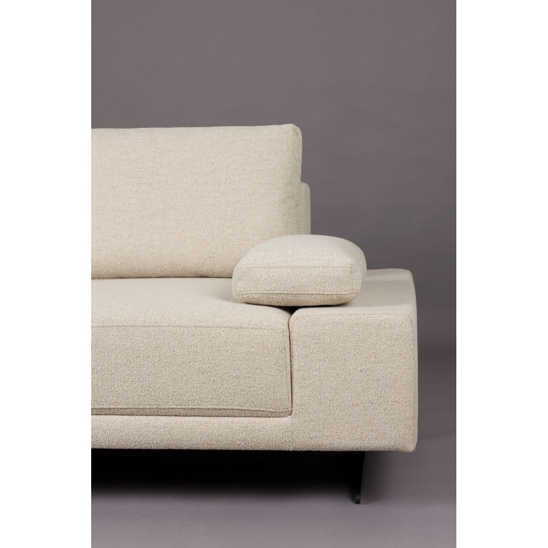 Dutchbone 3-zits Bank Shelly Wit + Chaise Longue Links - KwaliteitWonen.nl