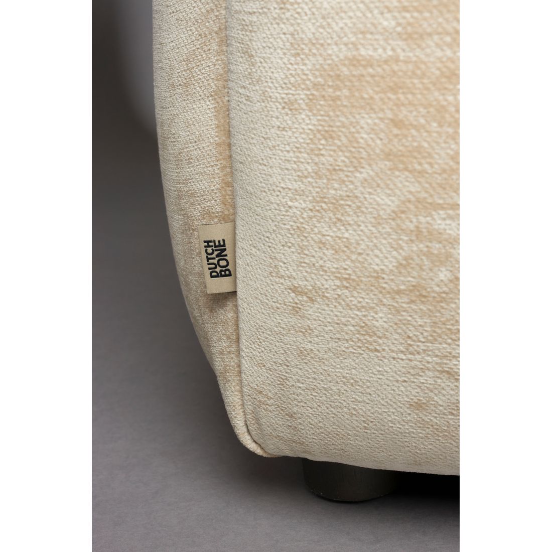 Dutchbone 3-zits bank Hackman Velours Beige - KwaliteitWonen.nl