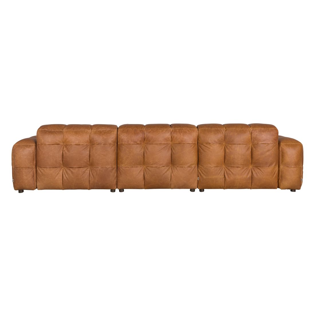 Dutchbone 4.5-zits bank Hackman Leer Cognac - KwaliteitWonen.nl