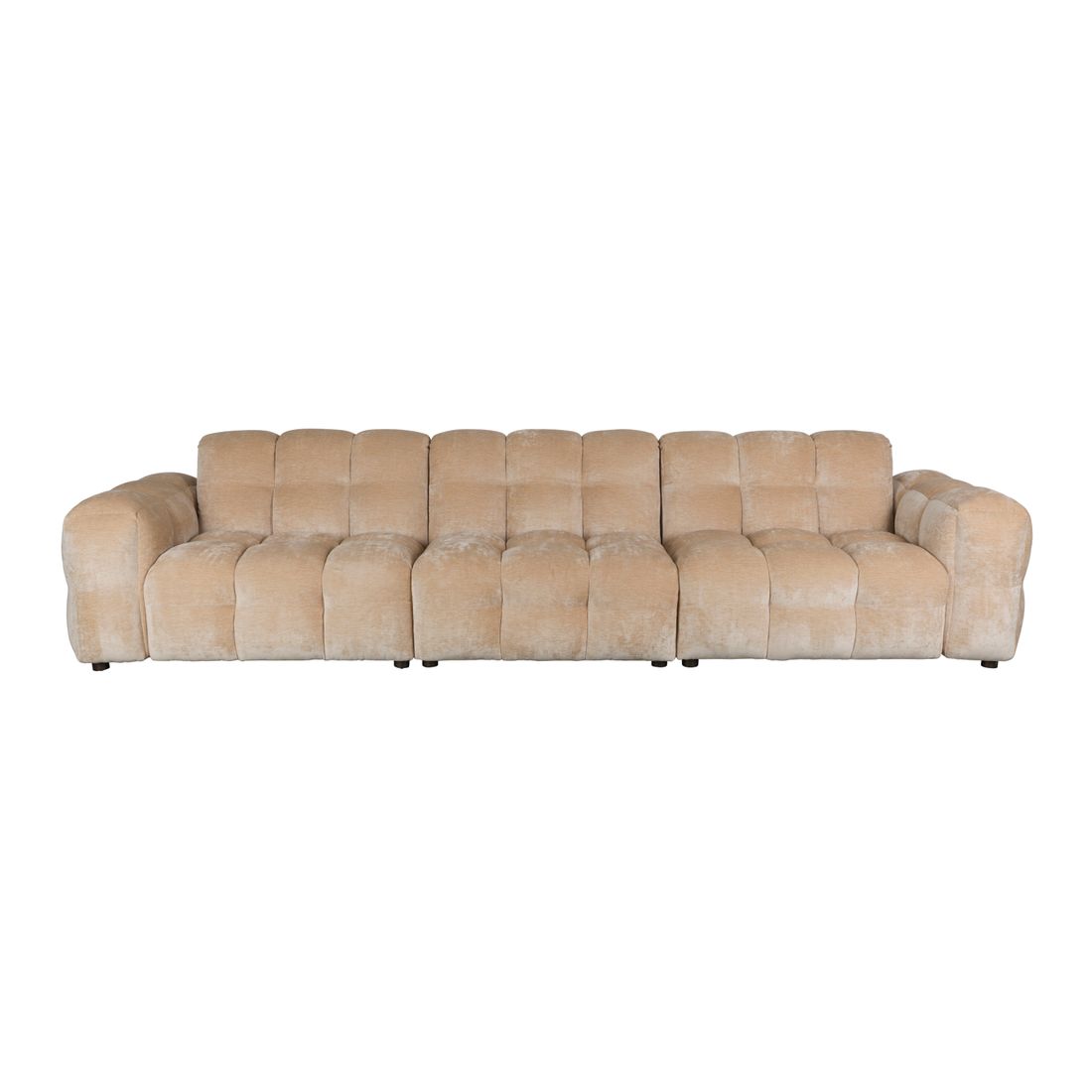 Dutchbone 4.5-zits bank Hackman Velours Beige - KwaliteitWonen.nl