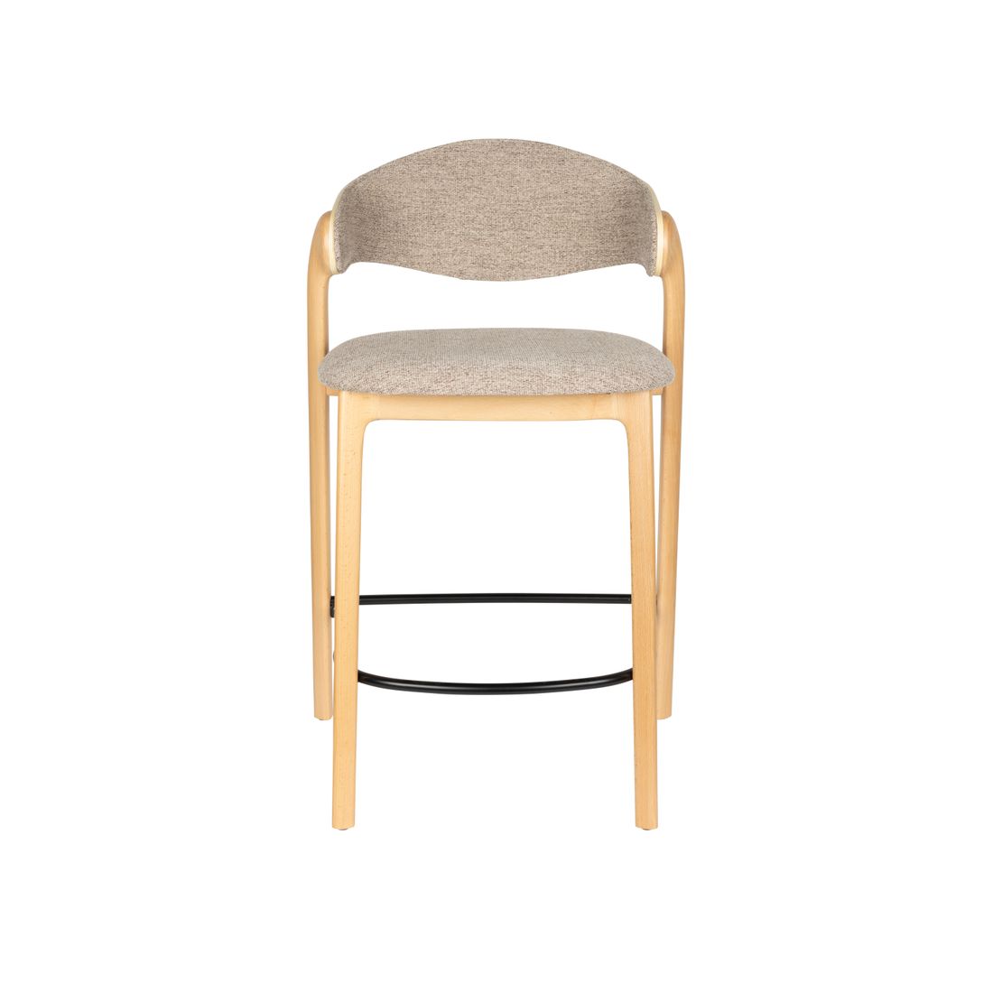 Dutchbone Barkruk Babington Beige Eiken - KwaliteitWonen.nl