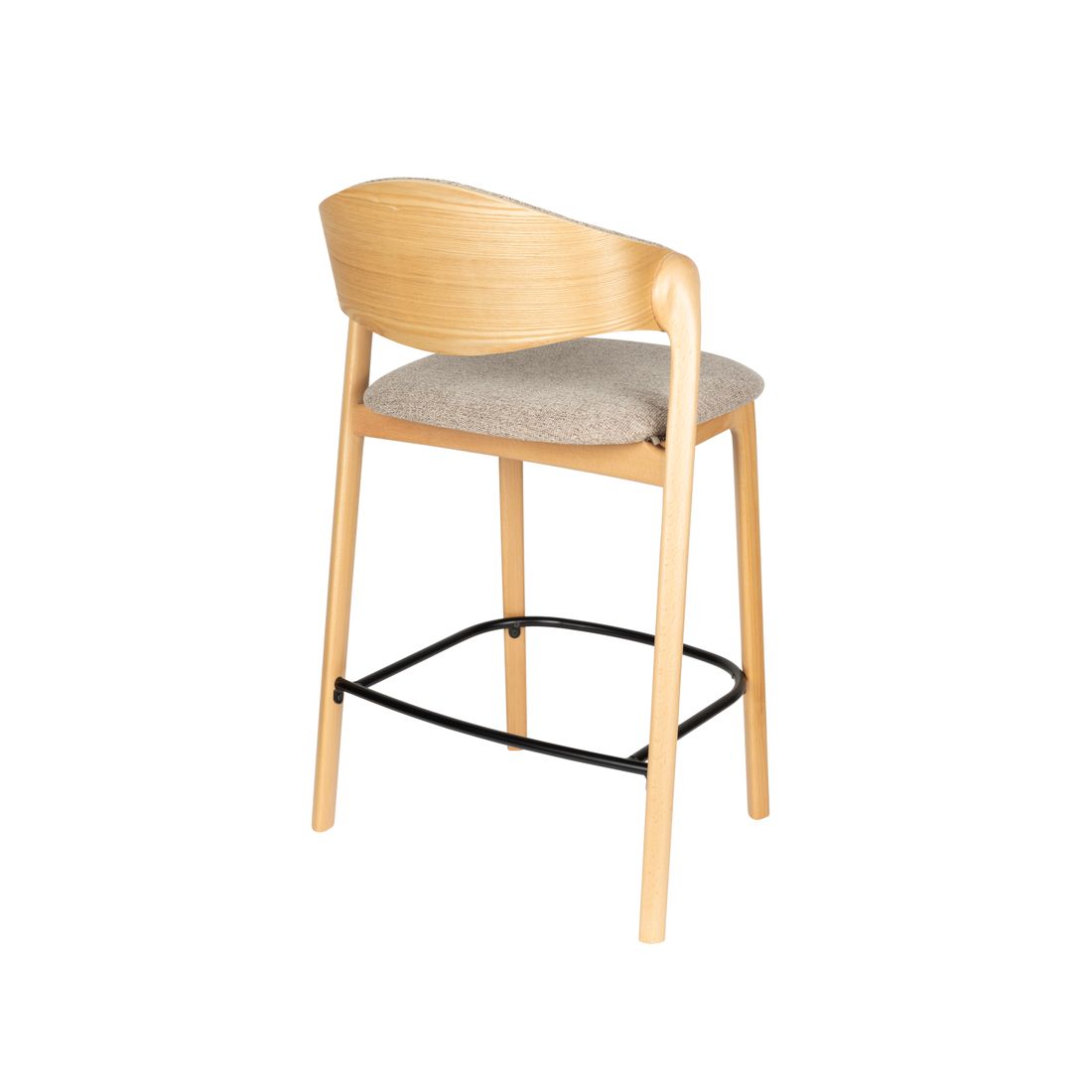 Dutchbone Barkruk Babington Beige Eiken - KwaliteitWonen.nl
