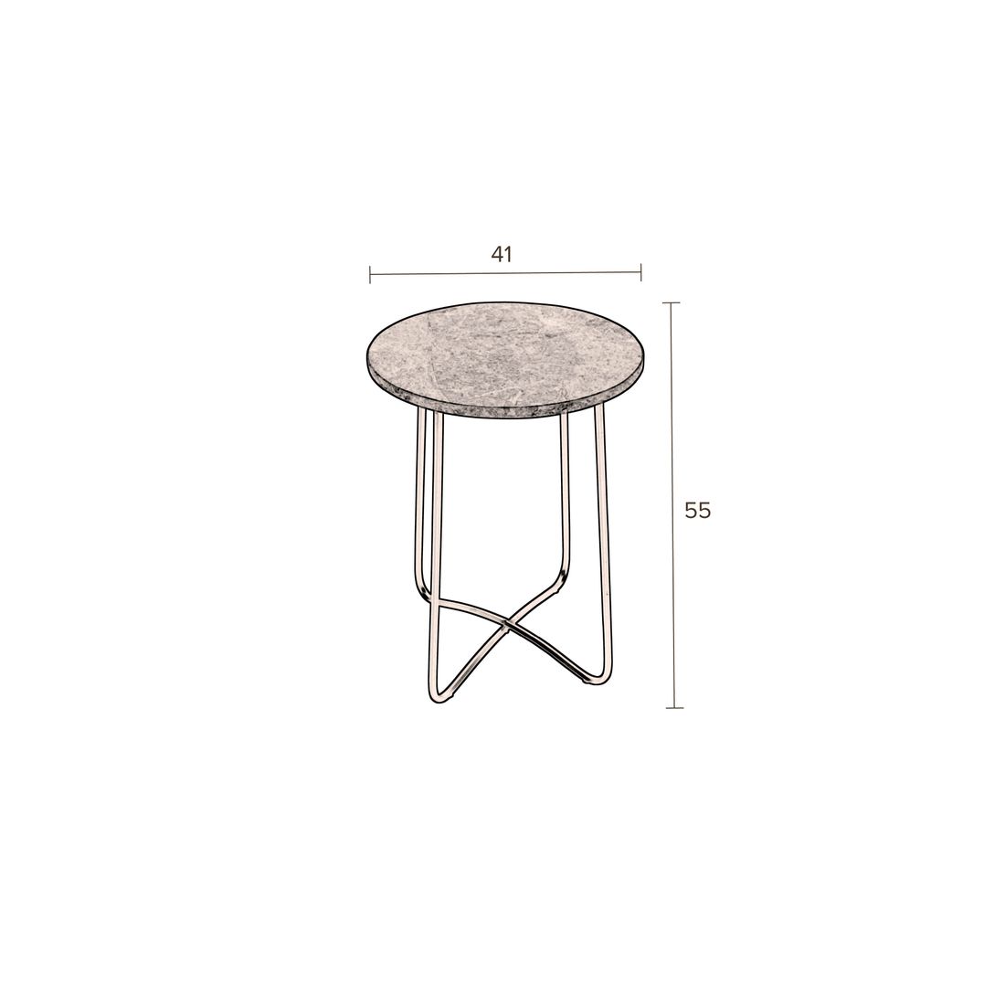 Dutchbone Bijzettafel Emerald-Kwaliteitwonen.nl