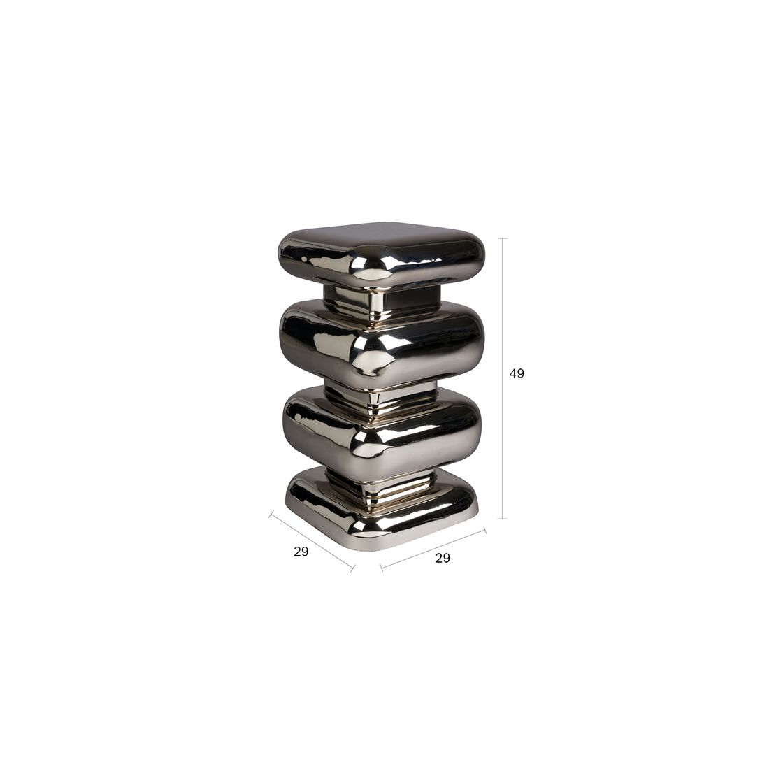 Dutchbone Bijzettafel Stubby Chrome - KwaliteitWonen.nl