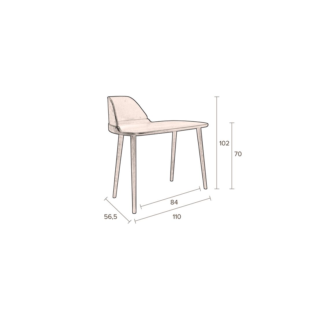 Dutchbone Bureautafel Finn - KwaliteitWonen.nl