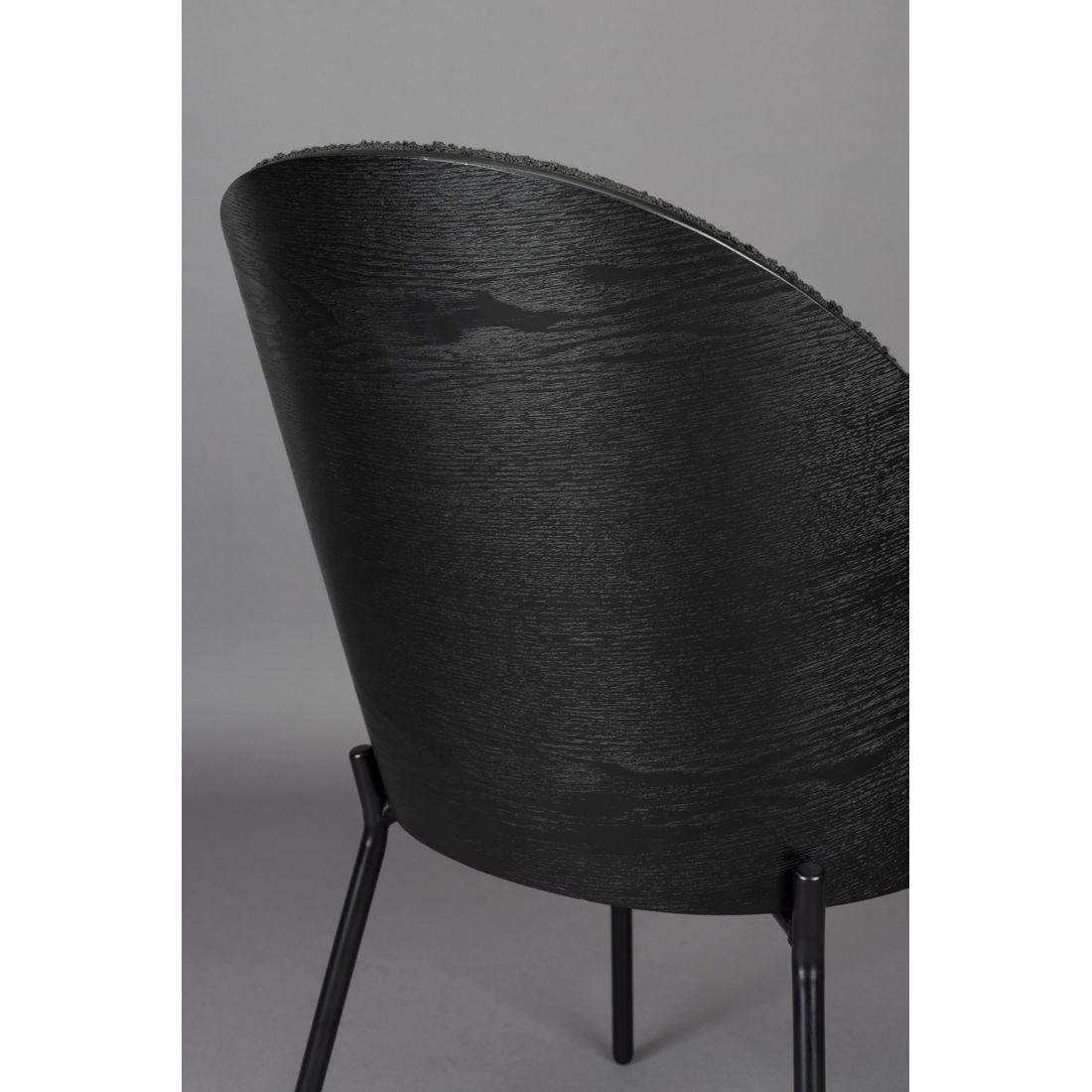Dutchbone Chair Rodin Bouclé Black - KwaliteitWonen.nl