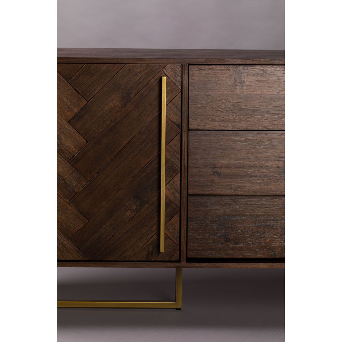 Dutchbone Dressoir Class Hoog Walnoot - KwaliteitWonen.nl