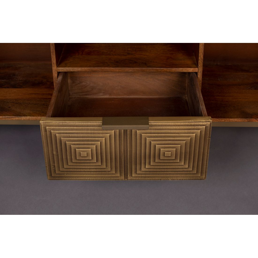 Dutchbone Dressoir Volan Mangohout Goud - KwaliteitWonen.nl