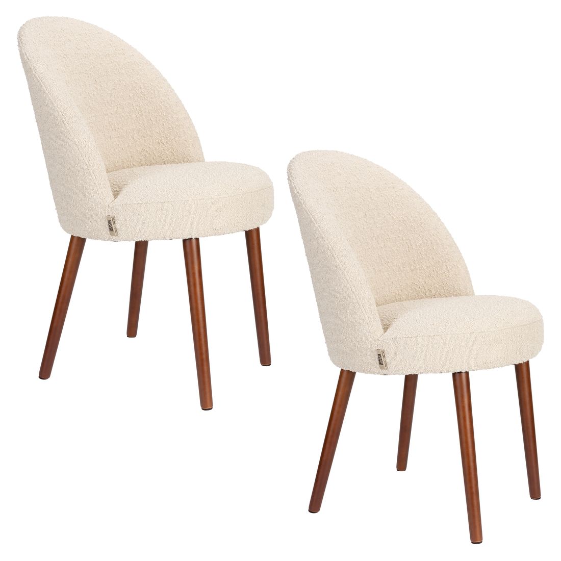 Dutchbone Eetkamerstoel Barbara Boucle Beige - KwaliteitWonen.nl
