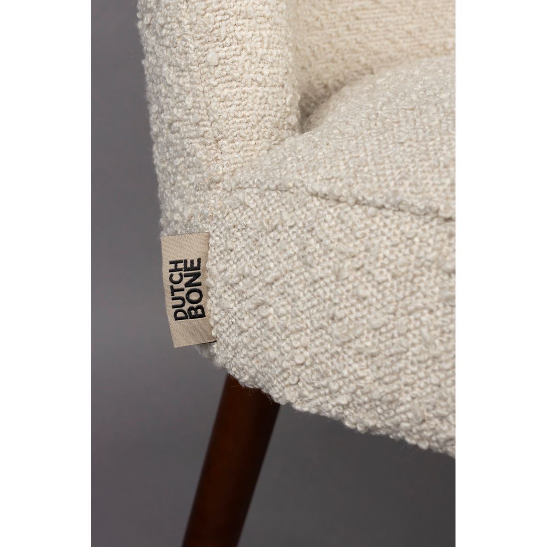 Dutchbone Eetkamerstoel Barbara Boucle Beige - KwaliteitWonen.nl