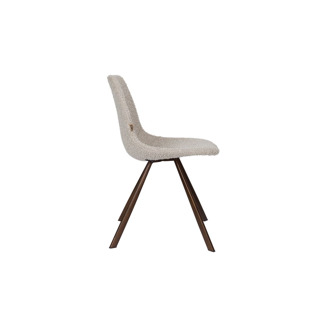 Dutchbone Eetkamerstoel Franky Bouclé Beige - KwaliteitWonen.nl