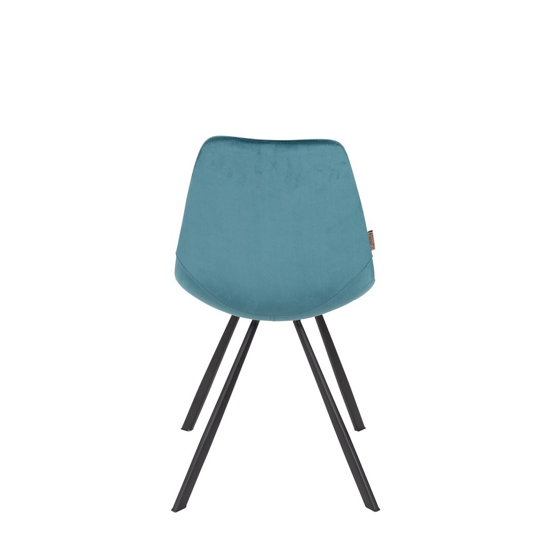 Dutchbone Eetkamerstoel Franky Velvet Blauw - KwaliteitWonen.nl