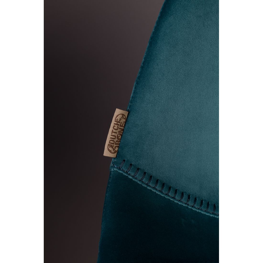 Dutchbone Eetkamerstoel Franky Velvet Blauw - KwaliteitWonen.nl