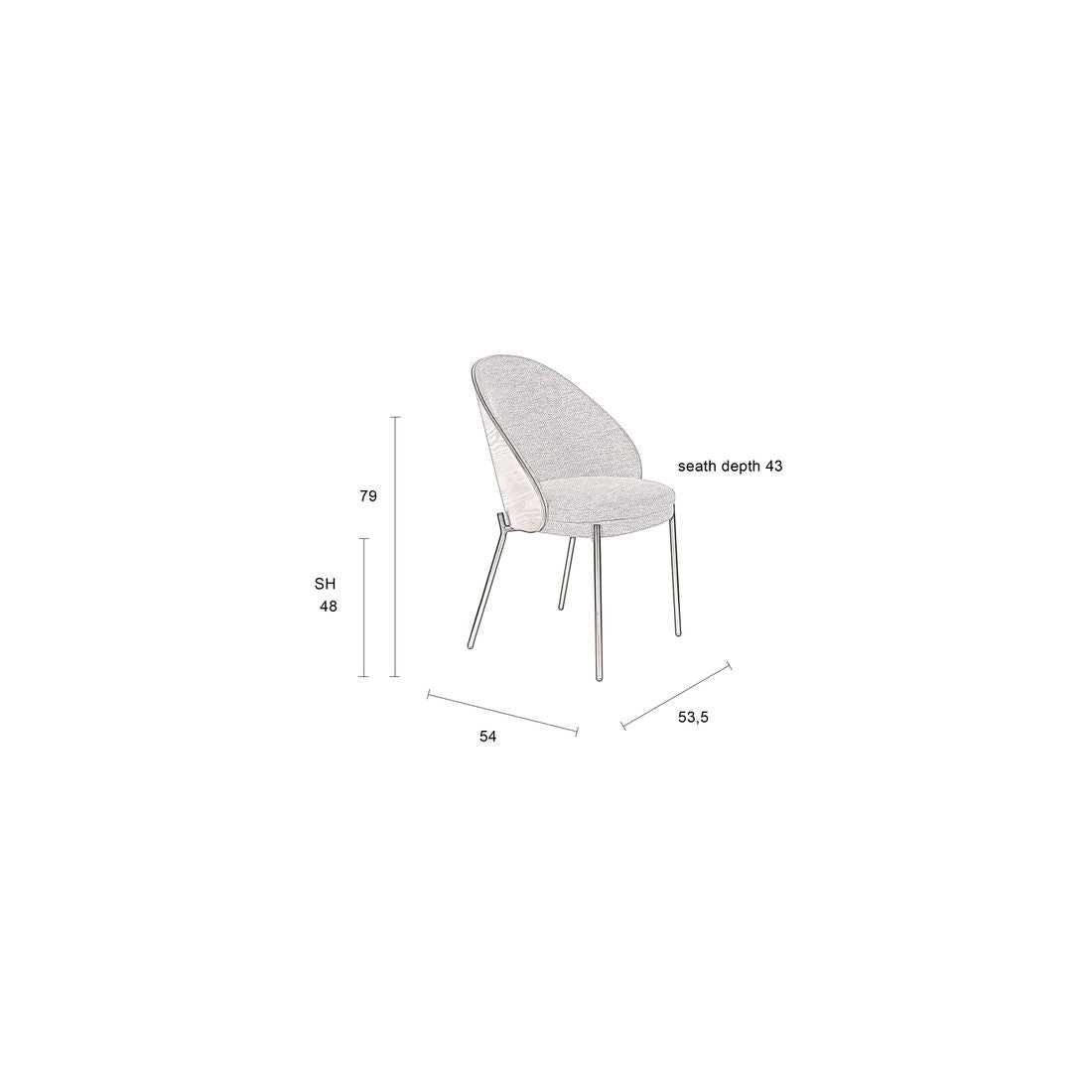 Dutchbone Eetkamerstoel Rodin Beige - KwaliteitWonen.nl