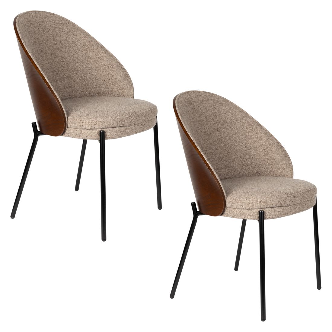 Dutchbone Eetkamerstoel Rodin Beige - KwaliteitWonen.nl
