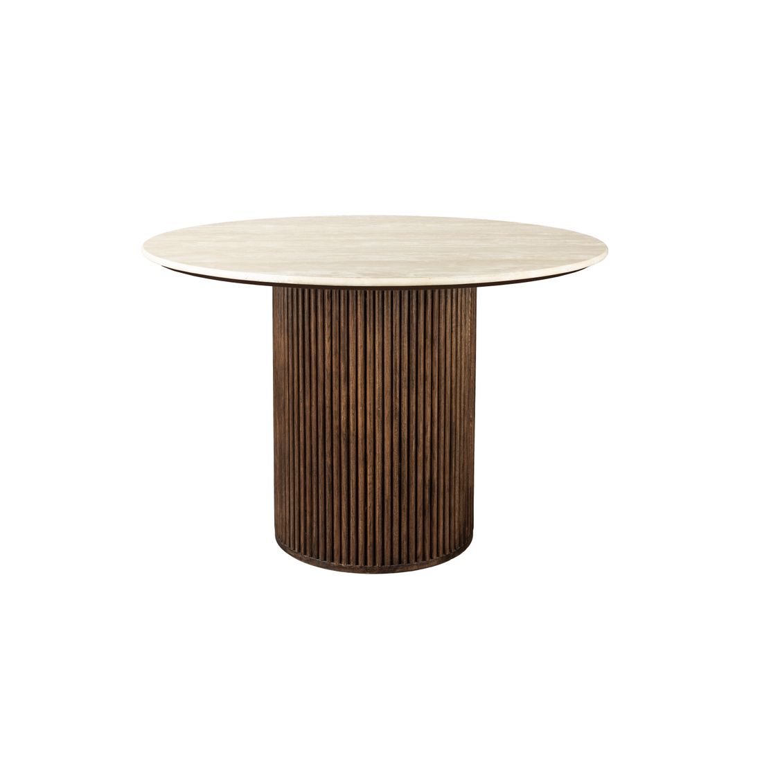 Dutchbone Eettafel Arda Rond 115cm Walnoot - KwaliteitWonen.nl
