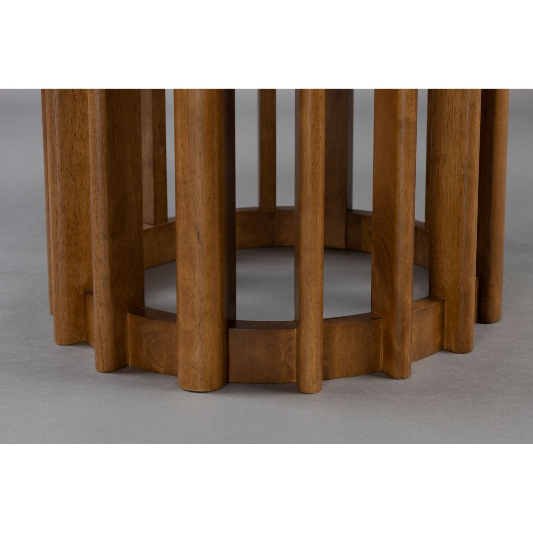 Dutchbone Eettafel Barlet Rond 120cm Walnoot - KwaliteitWonen.nl