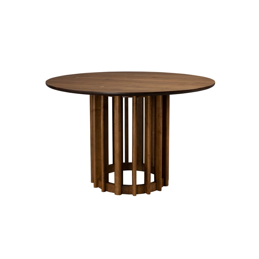Dutchbone Eettafel Barlet Rond 120cm Walnoot - KwaliteitWonen.nl
