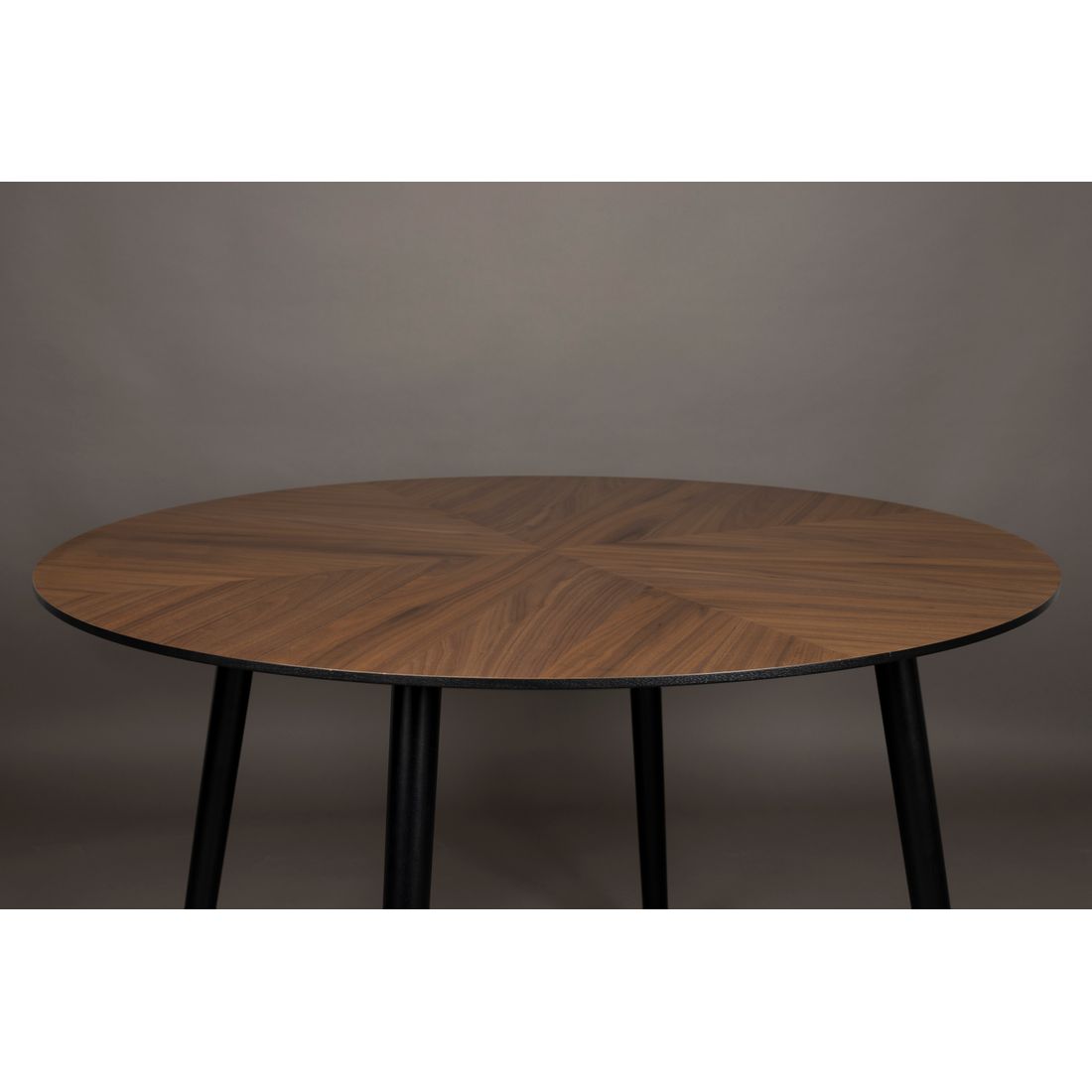 Dutchbone Eettafel Clover Rond 120cm Walnoot - KwaliteitWonen.nl