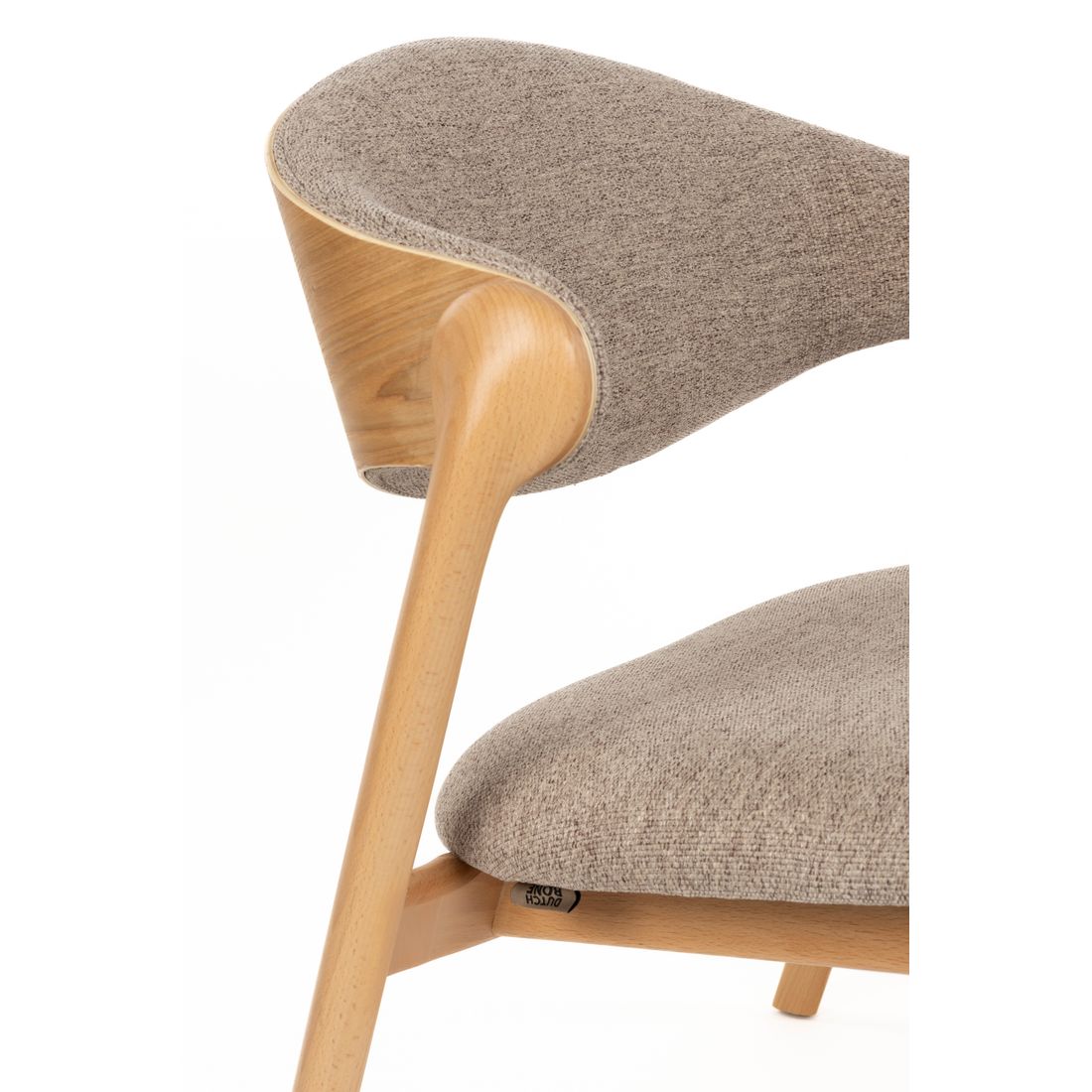 Dutchbone Fauteuil Babington Beige Eiken - KwaliteitWonen.nl