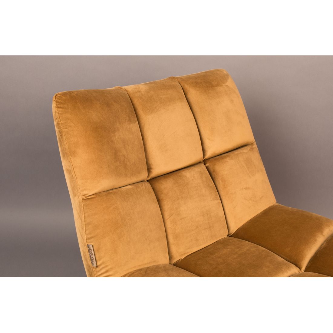 Dutchbone Fauteuil Bar Velvet Goudbruin Okergeel - KwaliteitWonen.nl