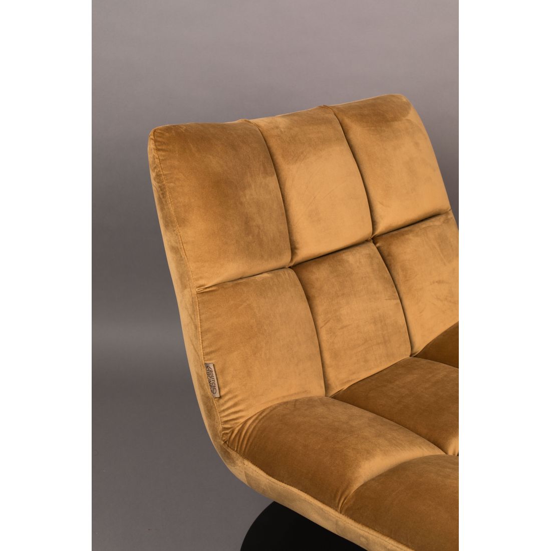Dutchbone Fauteuil Bar Velvet Goudbruin Okergeel - KwaliteitWonen.nl