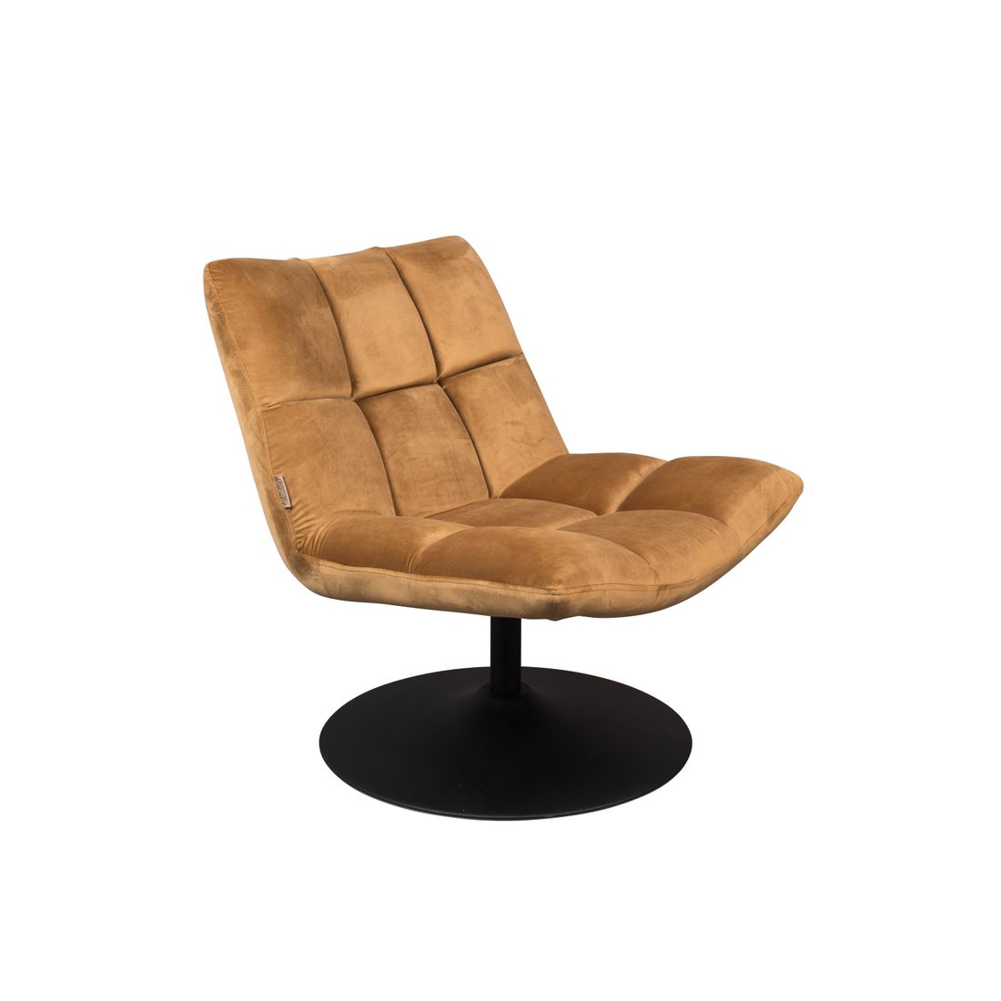 Dutchbone Fauteuil Bar Velvet Goudbruin Okergeel - KwaliteitWonen.nl